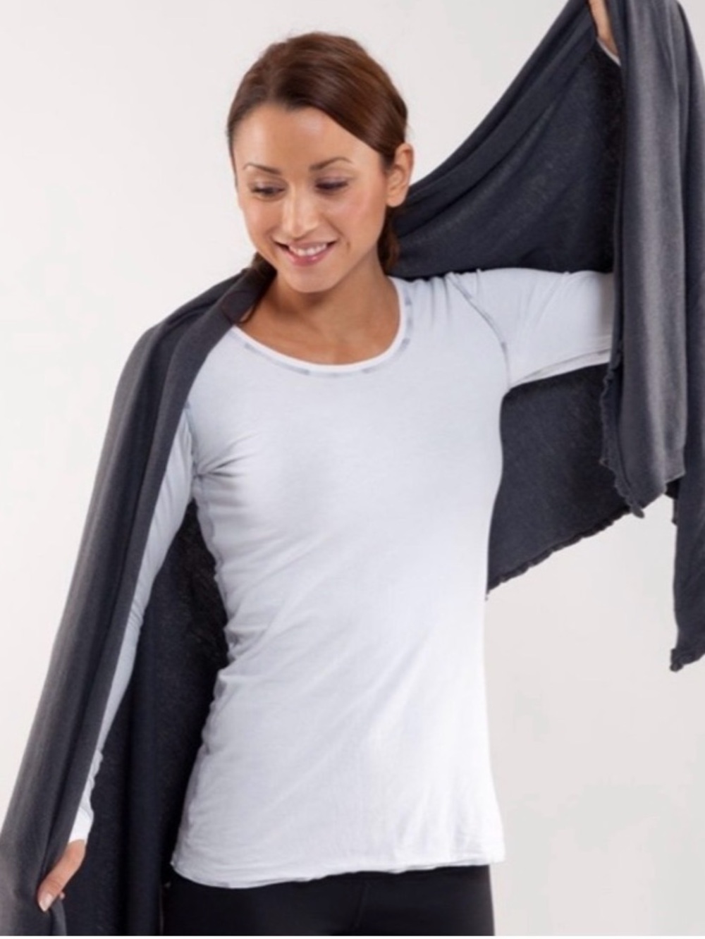 Lululemon Allegro Grey Wrap Scarf